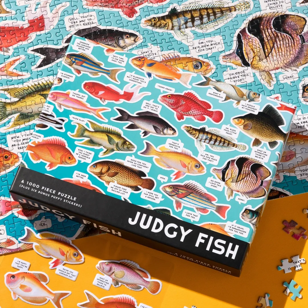 Galison Judgy Fish 1000 Piece Puzzle