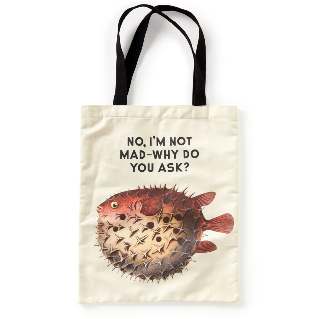 Galison Judgy Fish Canvas Tote