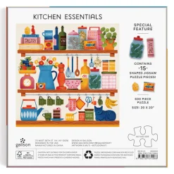 Galison Kitchen Essentials 500 Piece Puzzle with Shaped Pieces