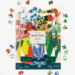 Galison Kitty McCall Blue Vase 250 Piece Wood Puzzle