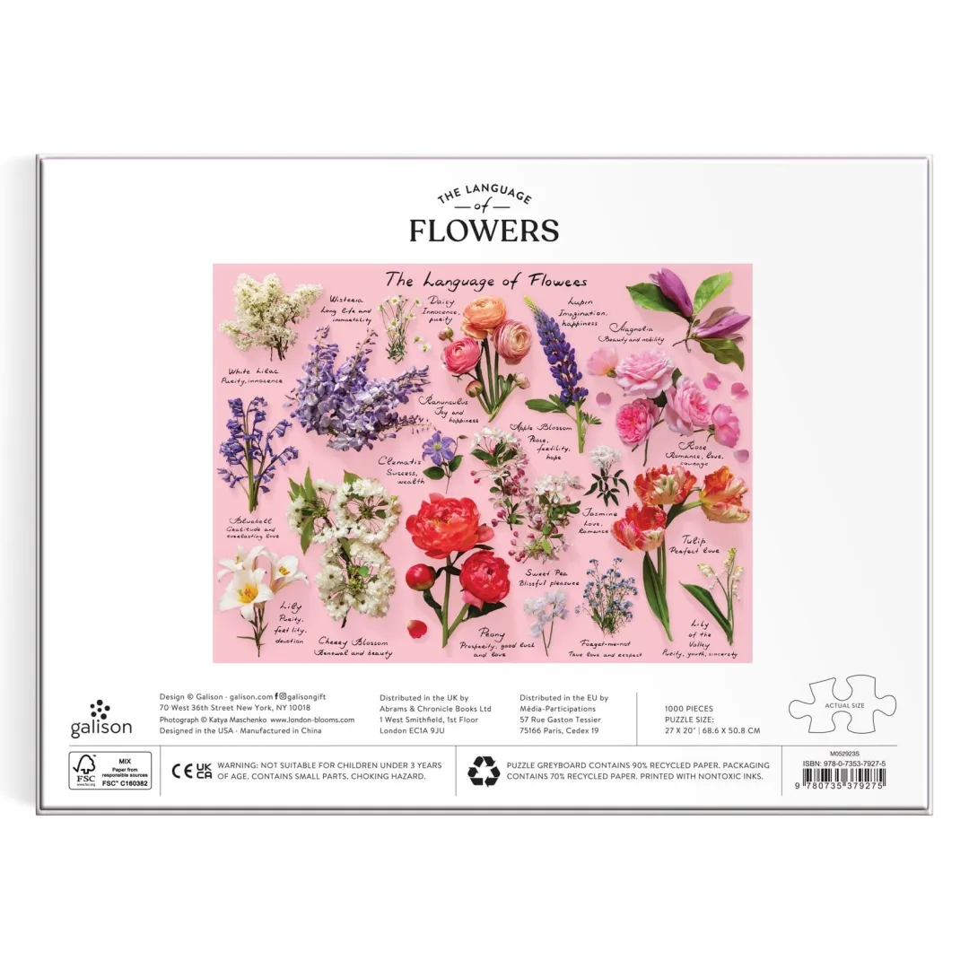 Galison Language of Flowers 1000 Piece Puzzle