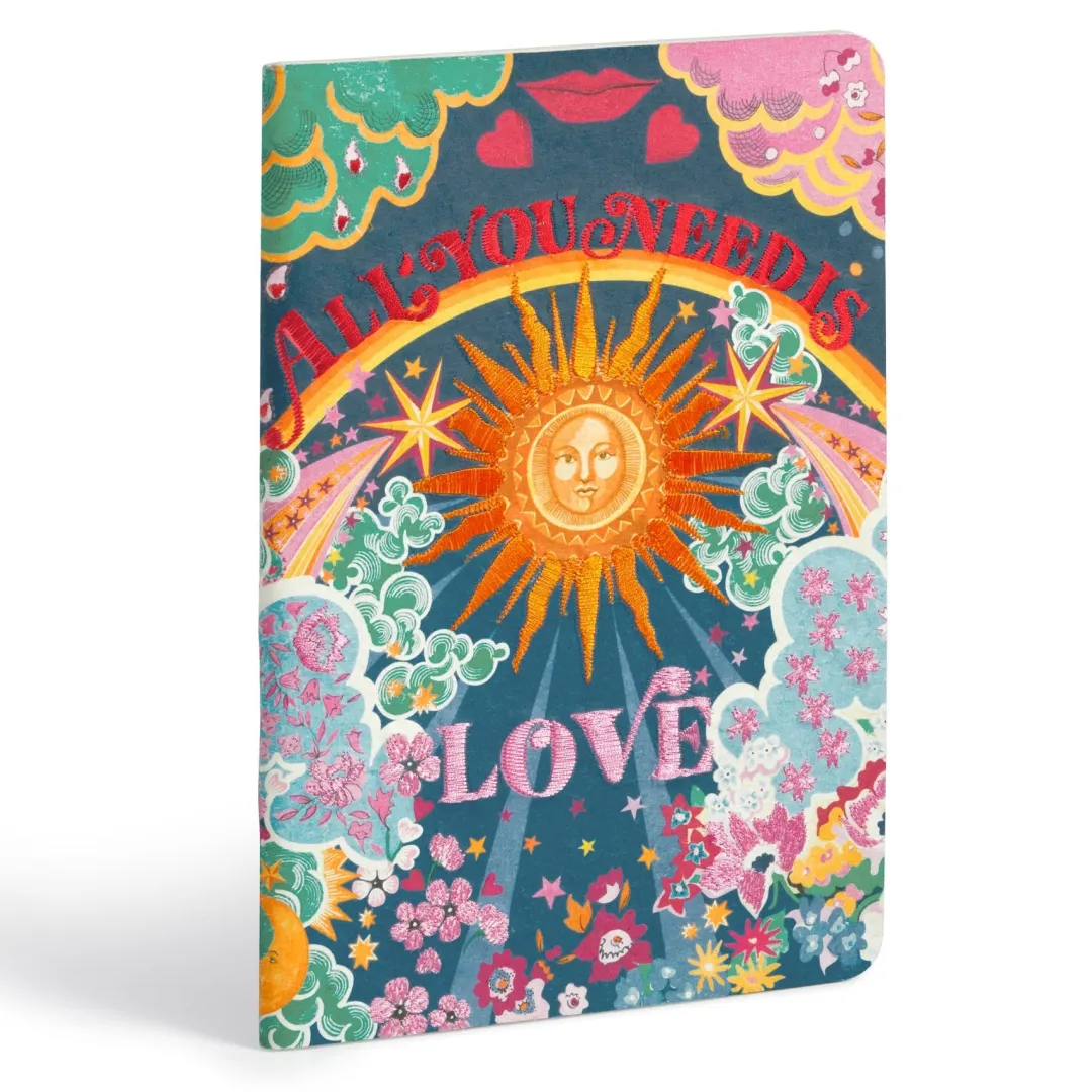 Galison Liberty All You Need is Love B5 Handmade Embroidered Journal