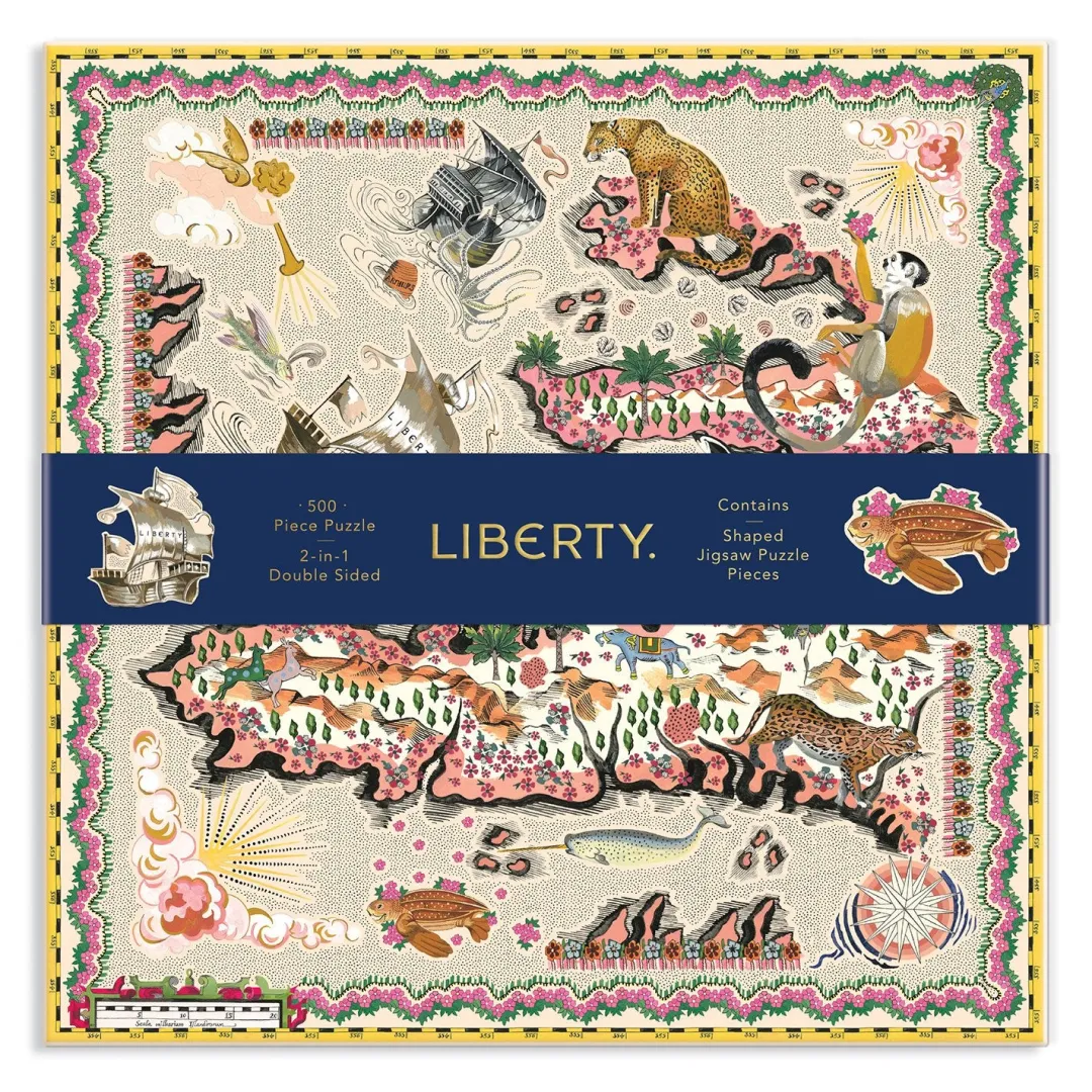 Galison Liberty London Maxine Double-Sided 500 Piece Jigsaw Puzzle