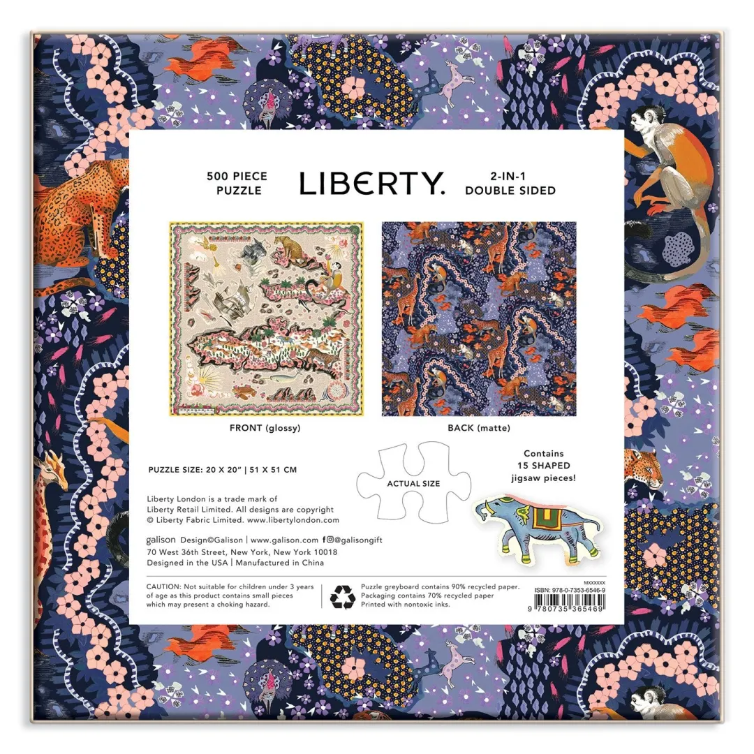 Galison Liberty London Maxine Double-Sided 500 Piece Jigsaw Puzzle