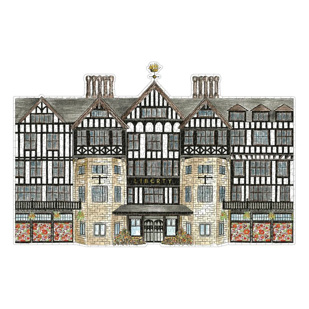 Galison Liberty London Tudor Building 750 Piece Shaped Jigsaw Puzzle