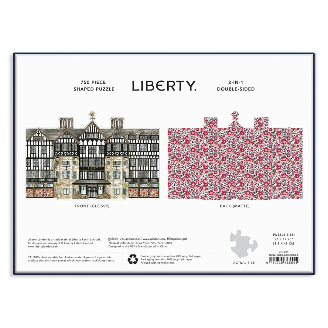 Galison Liberty London Tudor Building 750 Piece Shaped Jigsaw Puzzle
