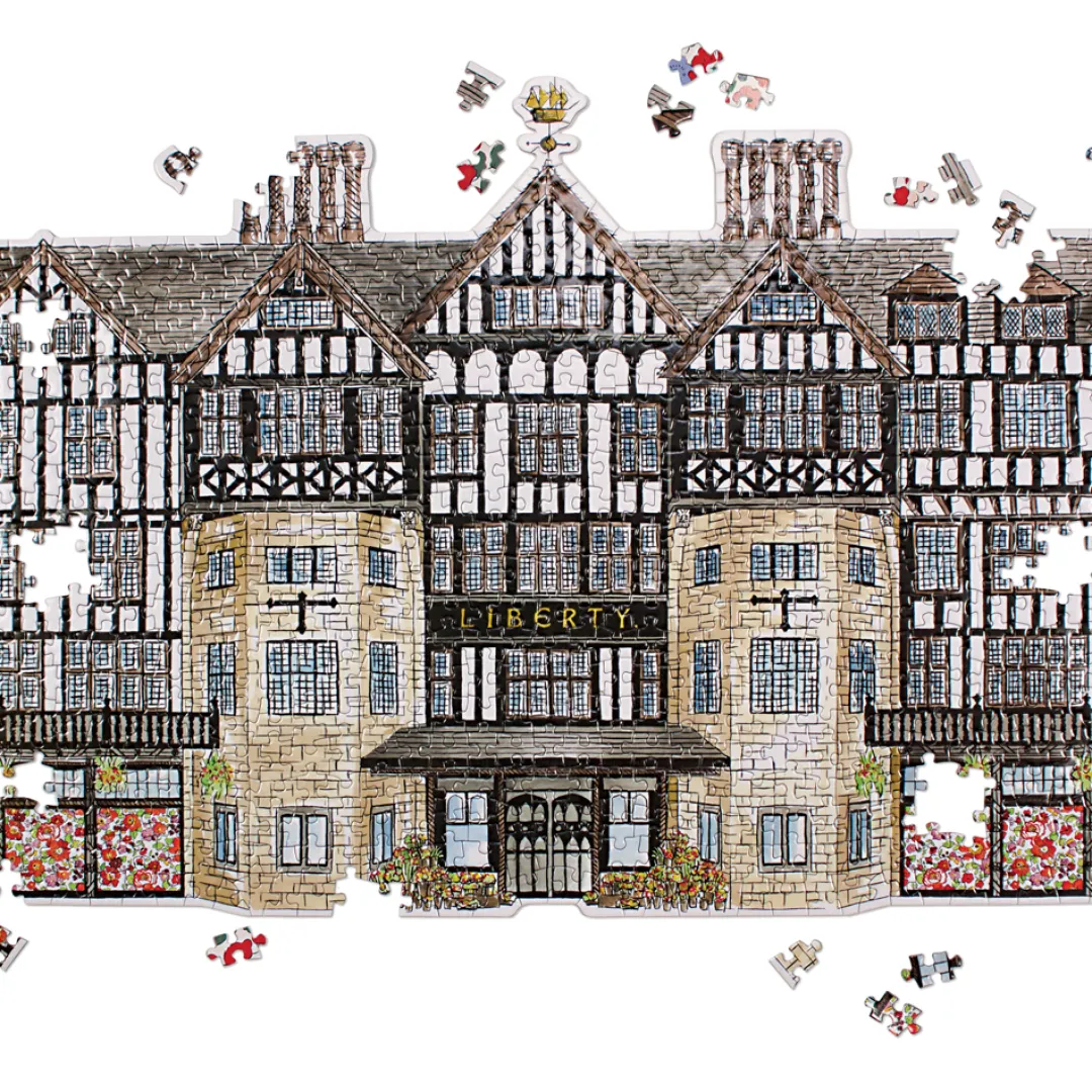 Galison Liberty London Tudor Building 750 Piece Shaped Jigsaw Puzzle