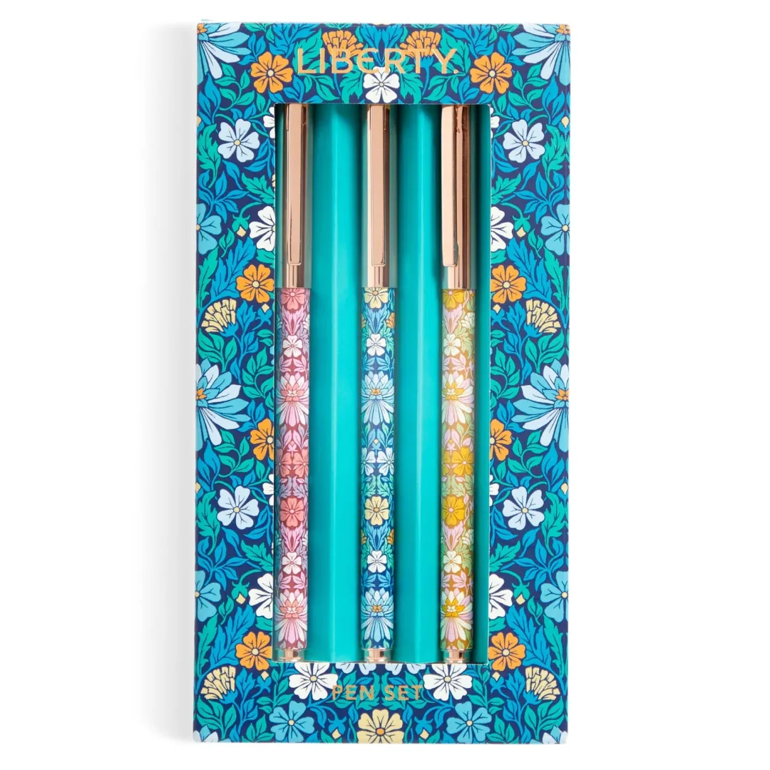 Galison Liberty Moon Flower Pen Set