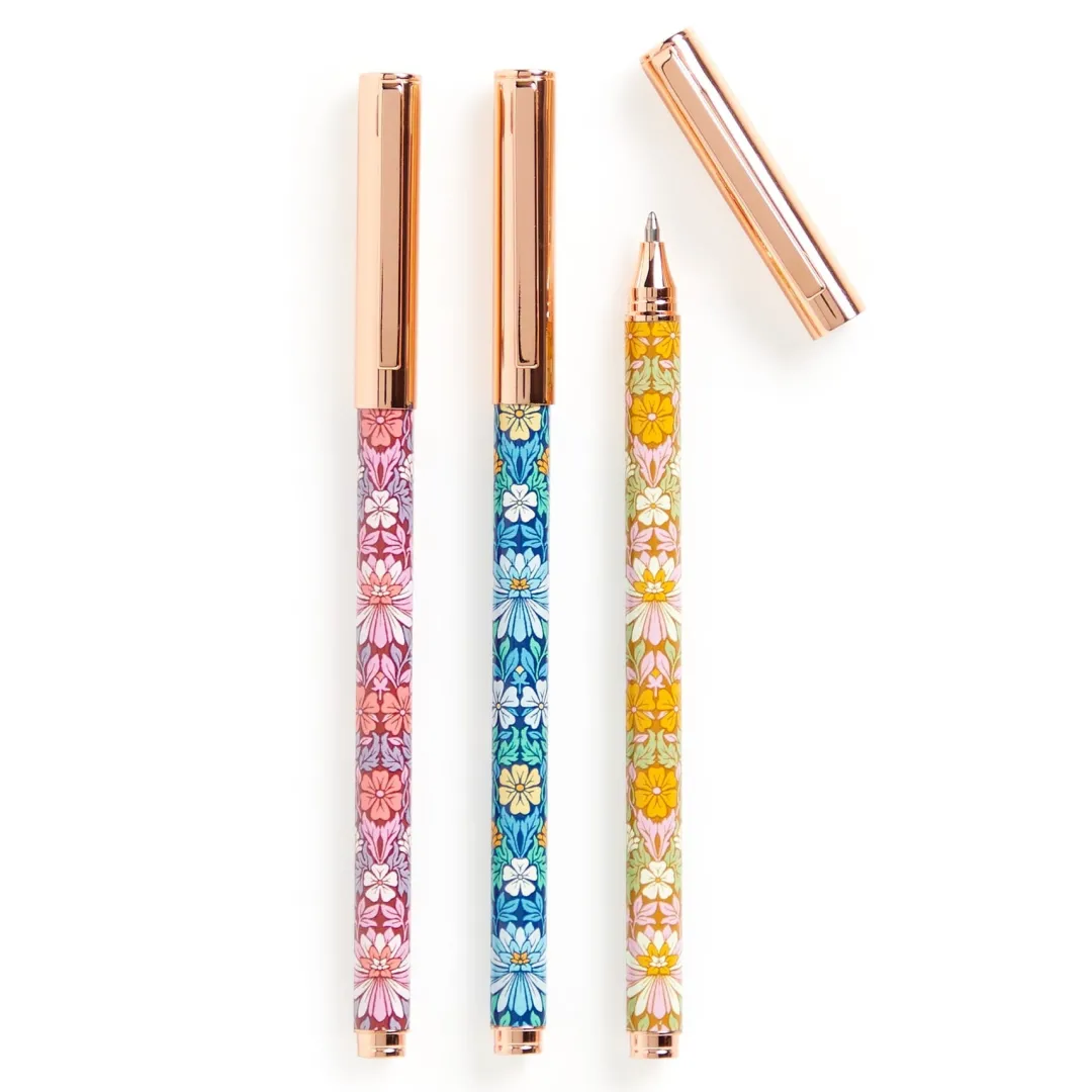 Galison Liberty Moon Flower Pen Set