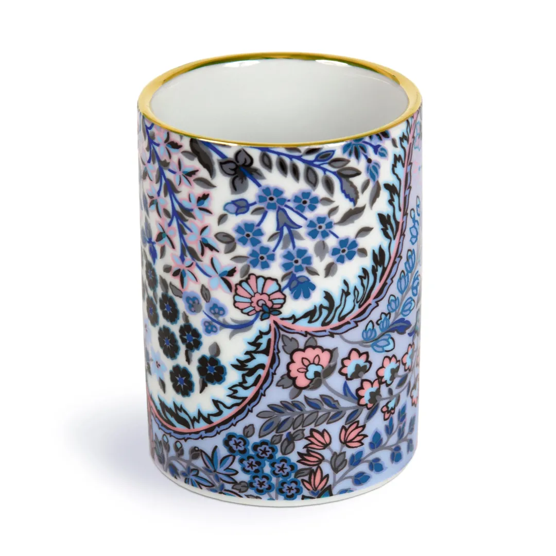 Galison Liberty Tanjore Gardens Porcelain Pen Pot