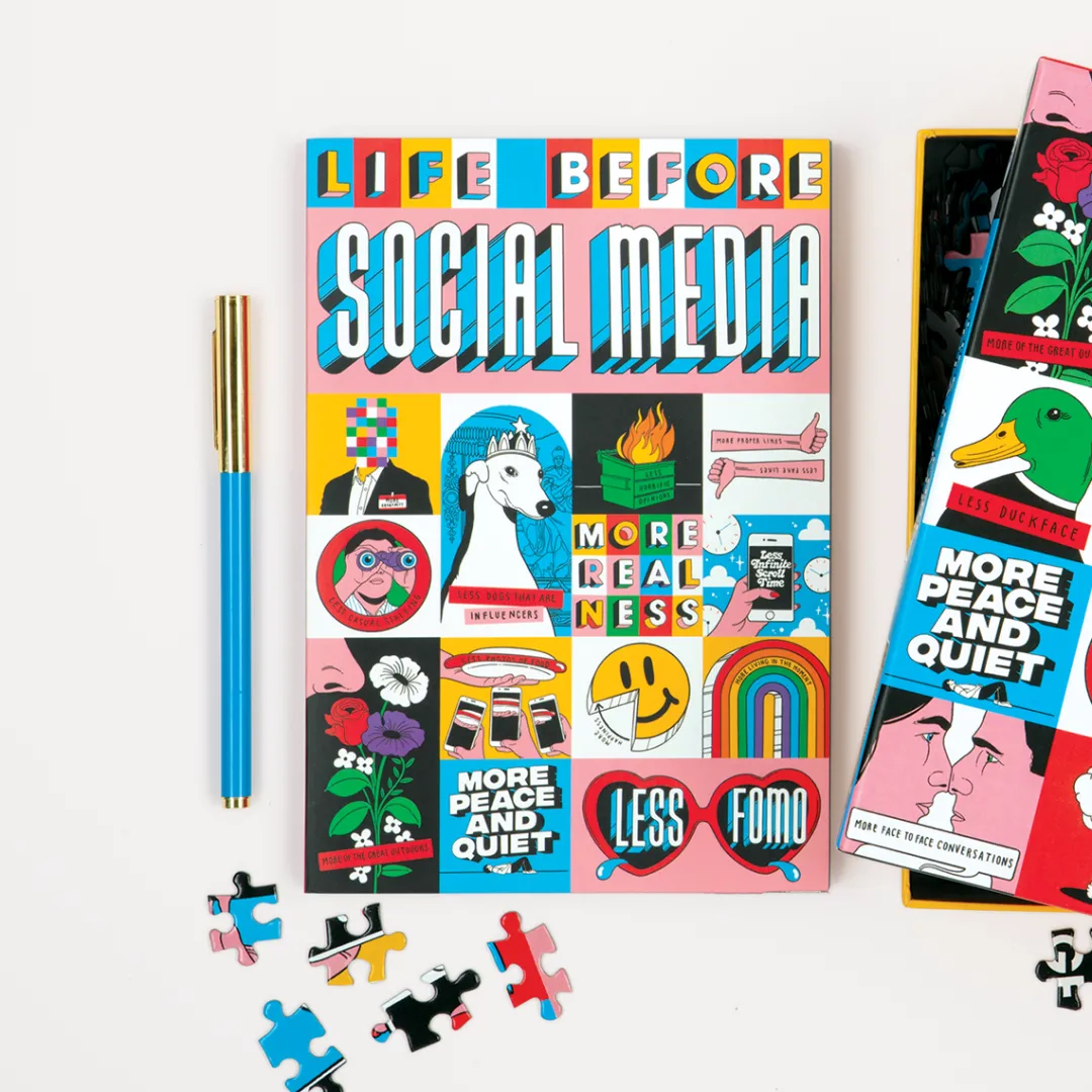 Galison Life Before Social Media A5 Notebook