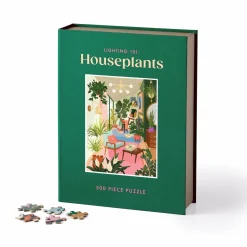 Galison Lighting 101: Houseplants 500 Piece Book Puzzle