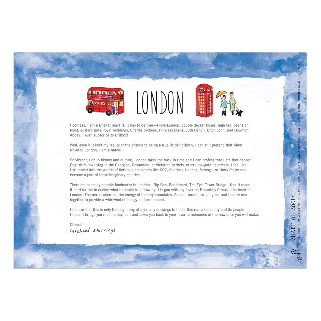 Galison London By Michael Storrings 1000 Piece Jigsaw Puzzle