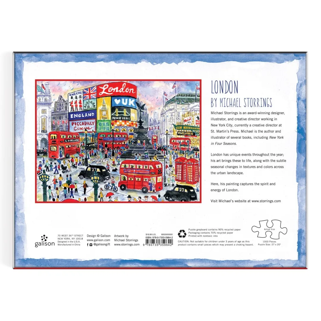 Galison London By Michael Storrings 1000 Piece Jigsaw Puzzle