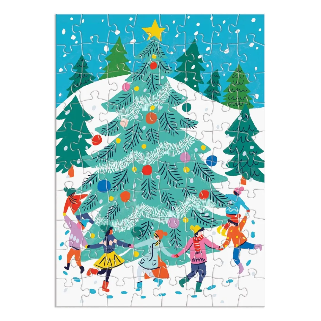 Galison Louise Cunningham Merry and Bright 12 Days of Christmas Advent Puzzle Calendar