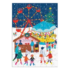 Galison Louise Cunningham Merry and Bright 12 Days of Christmas Advent Puzzle Calendar