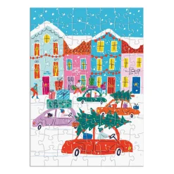 Galison Louise Cunningham Merry and Bright 12 Days of Christmas Advent Puzzle Calendar