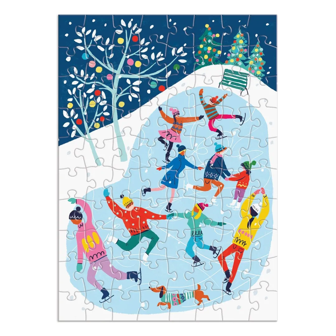 Galison Louise Cunningham Merry and Bright 12 Days of Christmas Advent Puzzle Calendar