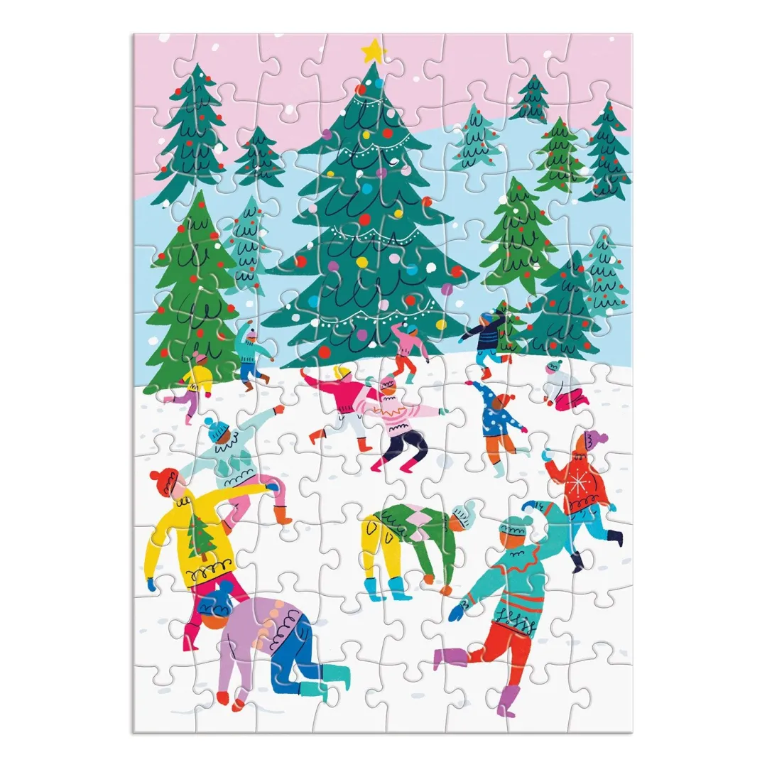 Galison Louise Cunningham Merry and Bright 12 Days of Christmas Advent Puzzle Calendar