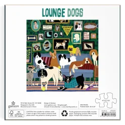 Galison Lounge Dogs 500 Piece Puzzle