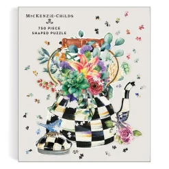Galison MacKenzie-Childs Blooming Kettle 750 Piece Shaped Puzzle