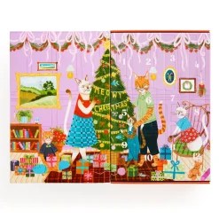 Galison Meowy Christmas 12 Days of Puzzles 500 Piece Countdown