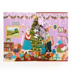 Galison Meowy Christmas 12 Days of Puzzles 500 Piece Countdown