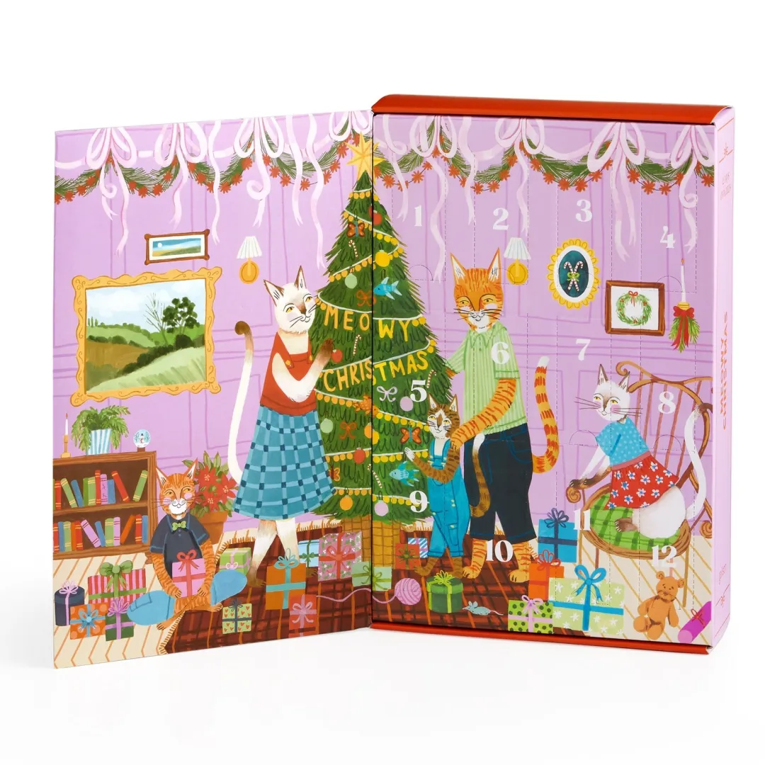 Galison Meowy Christmas 12 Days of Puzzles 500 Piece Countdown