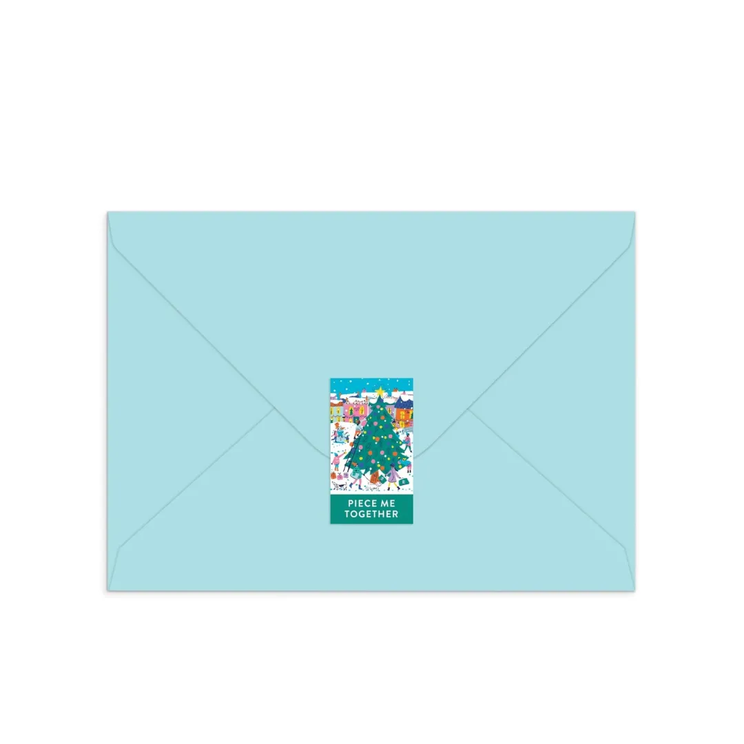 Galison Merry & Bright Greeting Card Puzzle