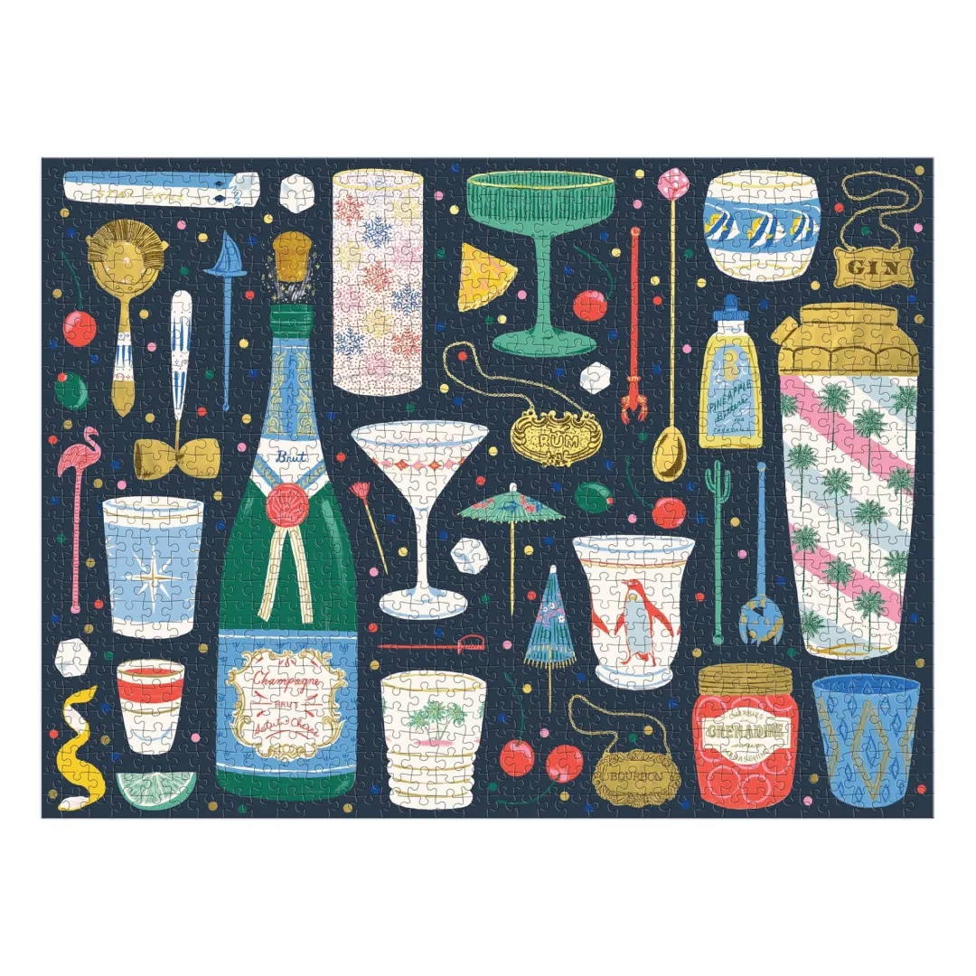 Galison Merry Mixer 1000 Piece Foil Puzzle