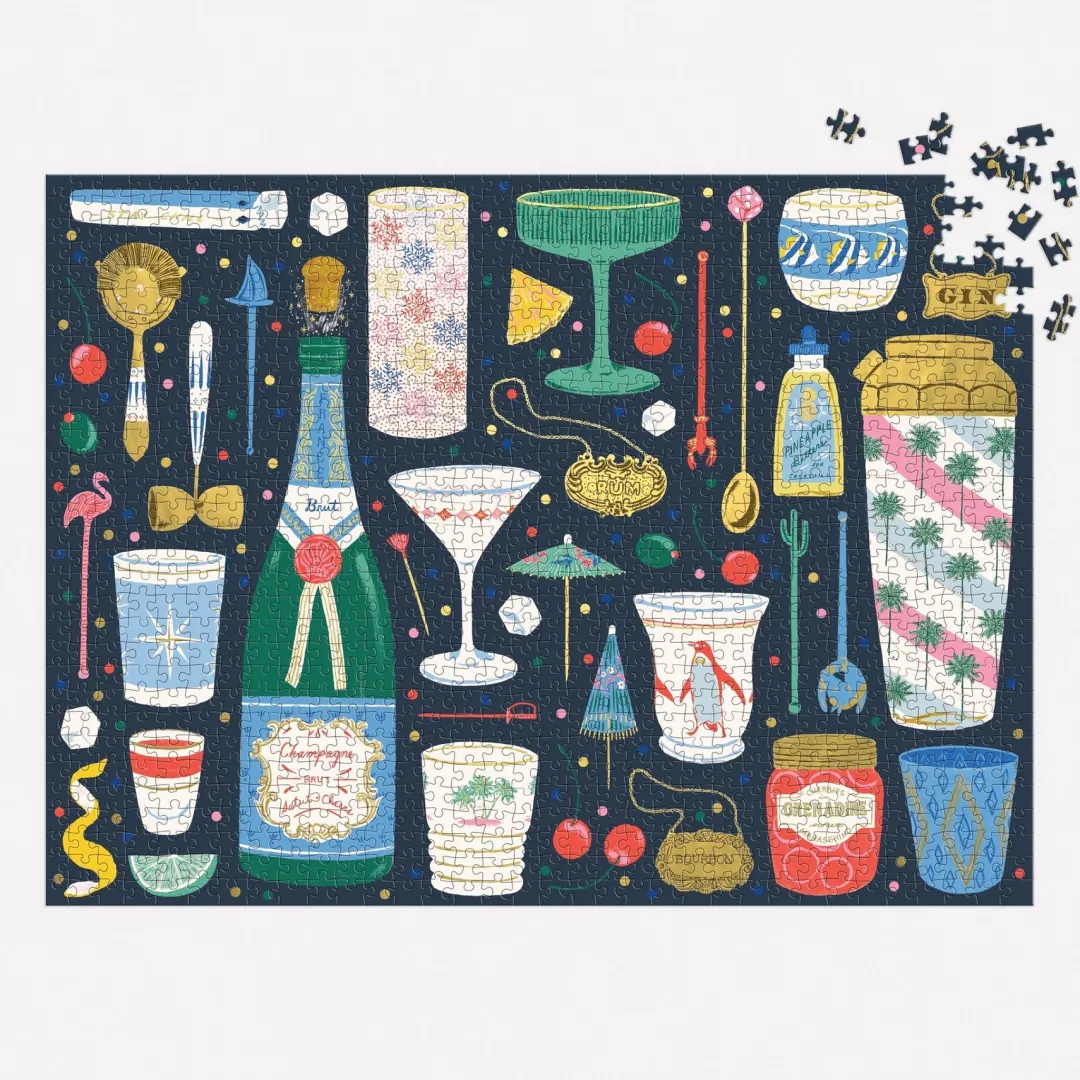 Galison Merry Mixer 1000 Piece Foil Puzzle