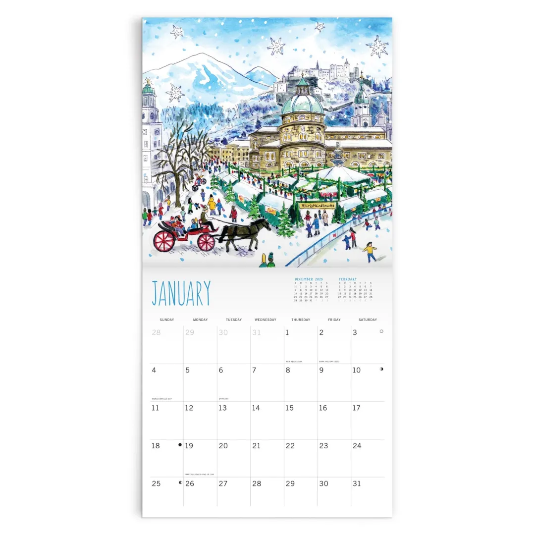 Galison Michael Storrings 2026 Classic 12 x 12 Wall Calendar
