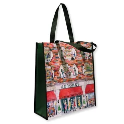 Galison Michael Storrings A Day at the Bookstore Reusable Shopping Bag
