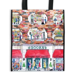 Galison Michael Storrings A Day at the Bookstore Reusable Shopping Bag