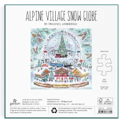 Galison Michael Storrings Alpine Village Snowglobe 500 Piece Foil Puzzle