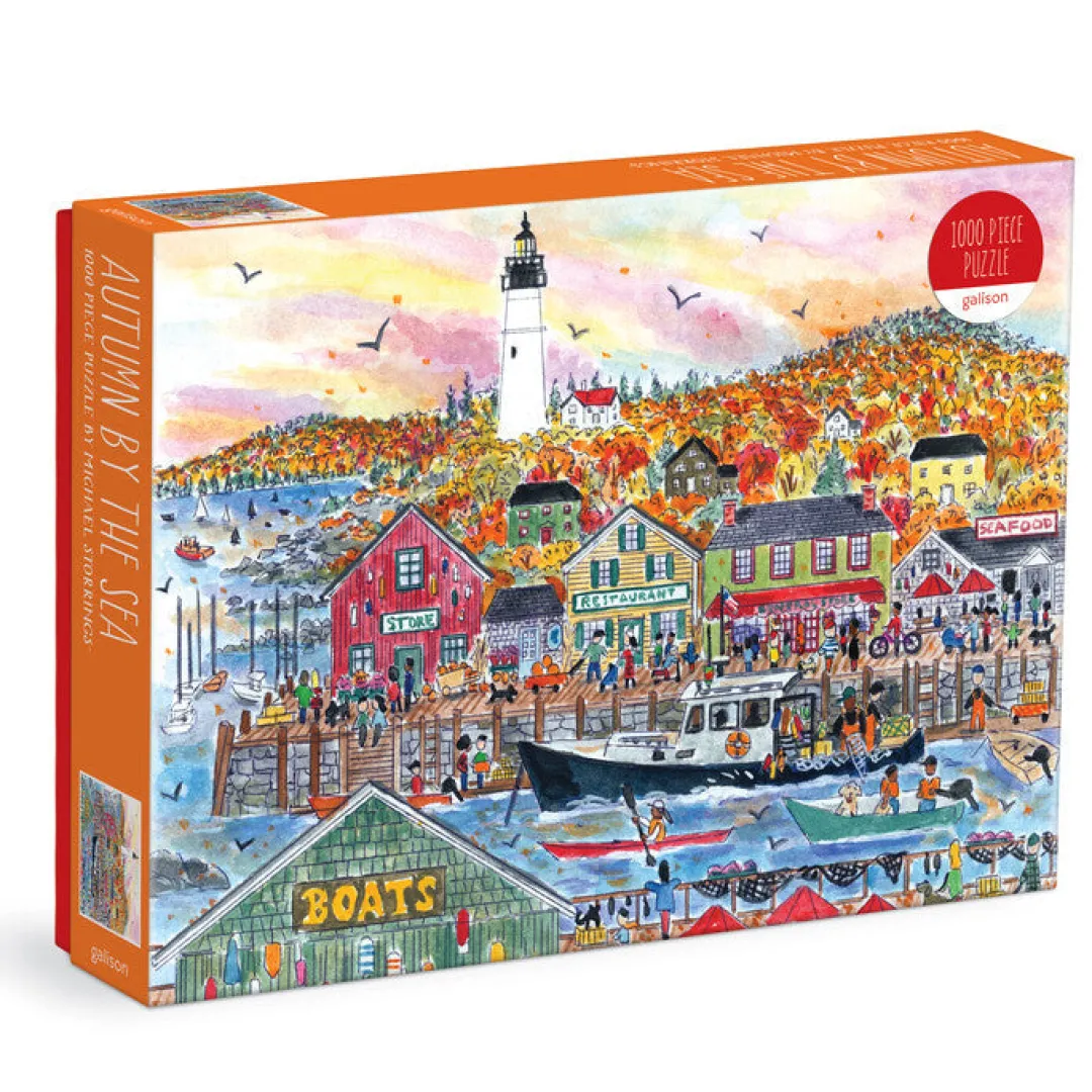 Galison Michael Storrings Autumn By the Sea 1000 Piece Puzzle