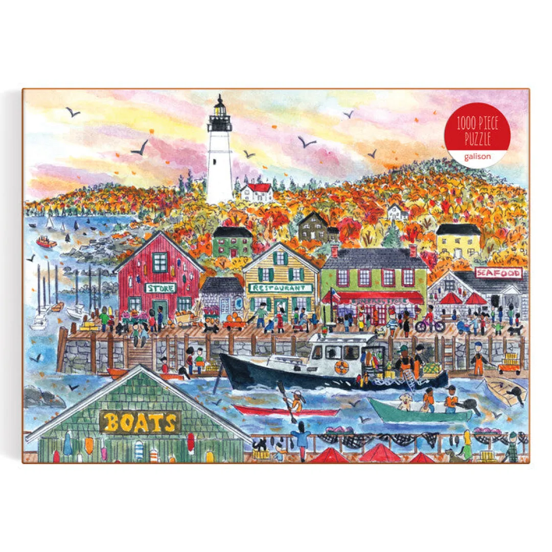Galison Michael Storrings Autumn By the Sea 1000 Piece Puzzle