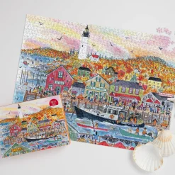 Galison Michael Storrings Autumn By the Sea 1000 Piece Puzzle