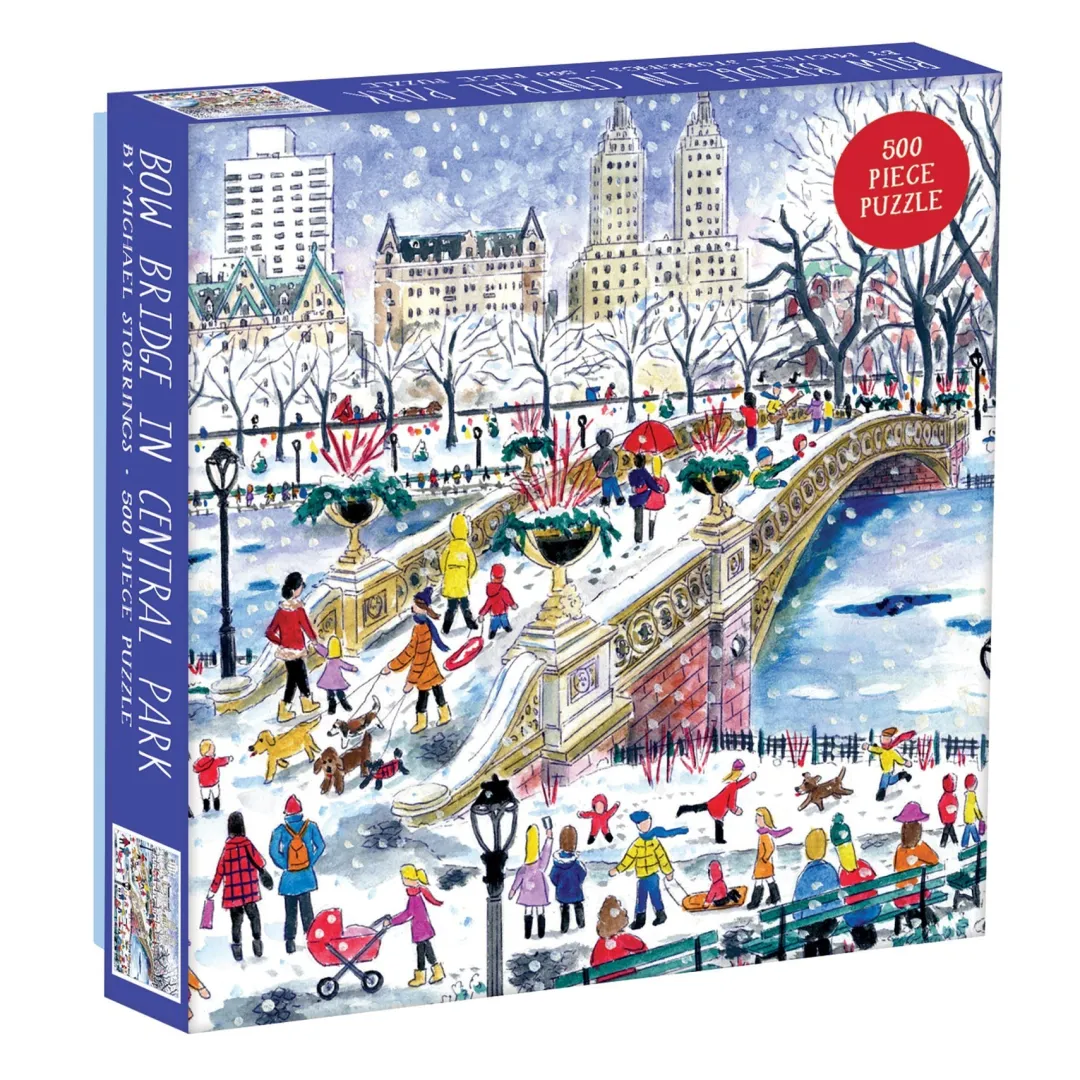 Galison Michael Storrings Bow Bridge In Central Park 500 Piece Jigsaw Puzzle