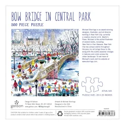 Galison Michael Storrings Bow Bridge In Central Park 500 Piece Jigsaw Puzzle