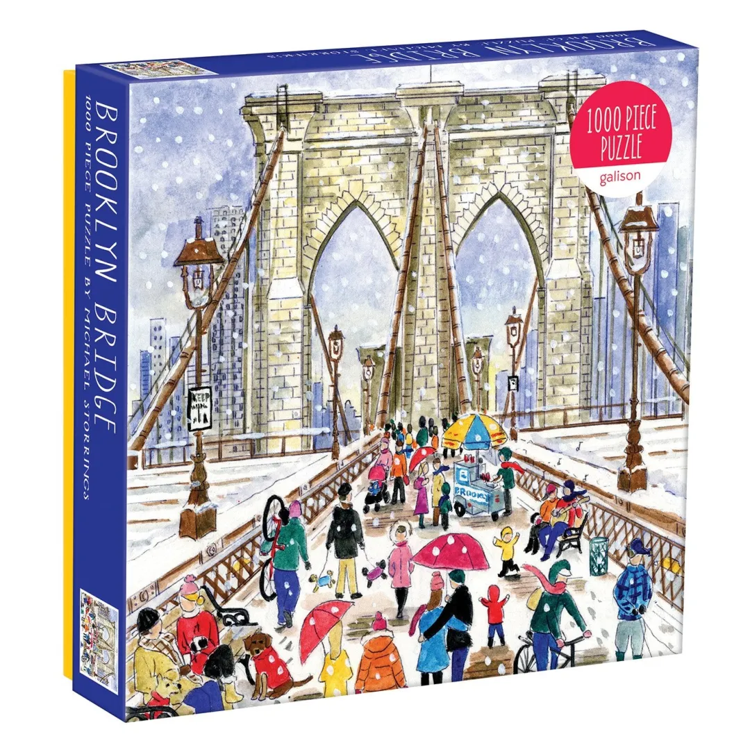 Galison Michael Storrings Brooklyn Bridge 1000 Piece Jigsaw Puzzle
