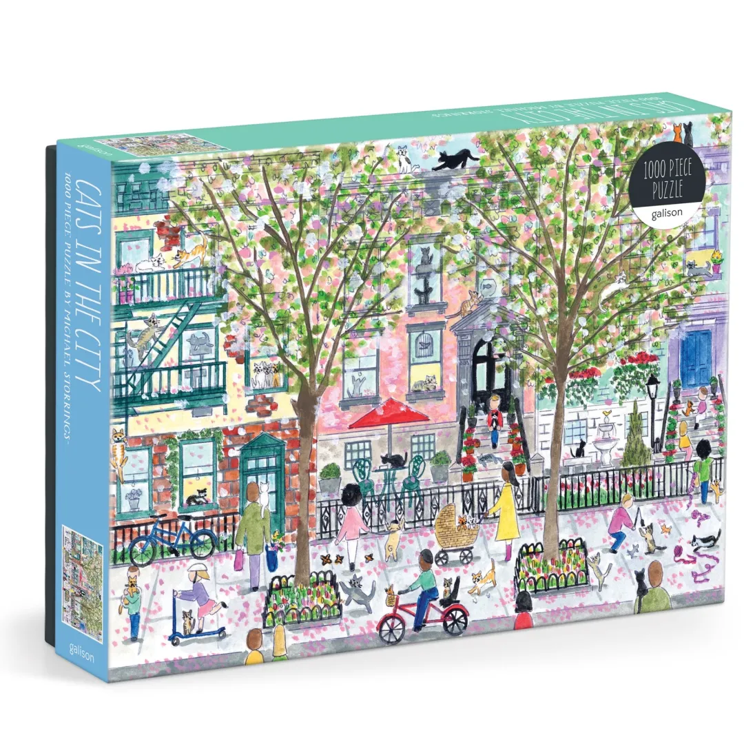 Galison Michael Storrings Cats in the City 1000 Piece Puzzle