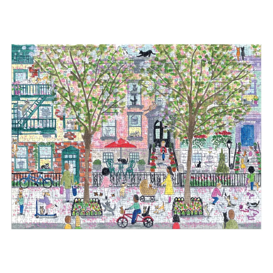 Galison Michael Storrings Cats in the City 1000 Piece Puzzle