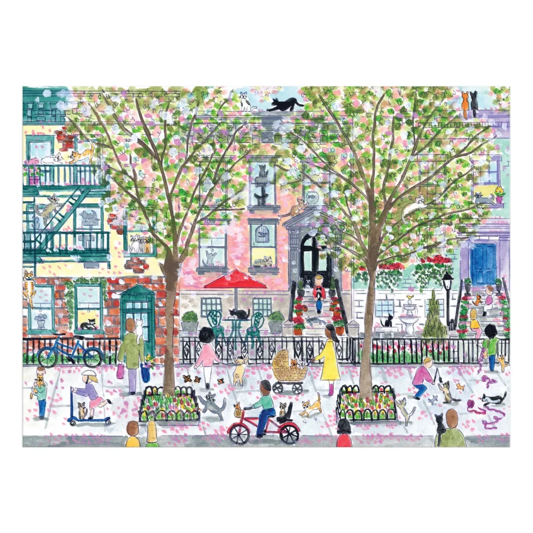 Galison Michael Storrings Cats in the City 1000 Piece Puzzle