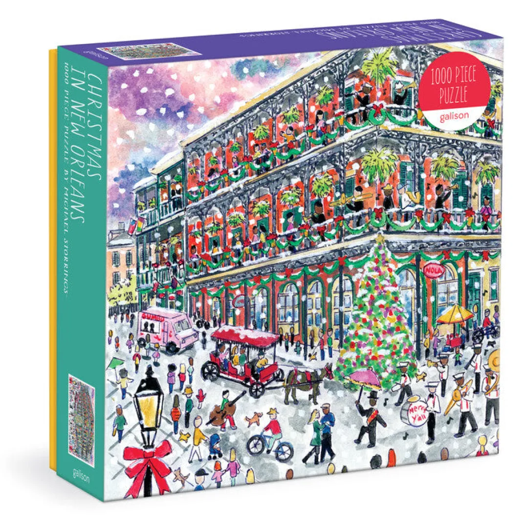 Galison Michael Storrings Christmas in New Orleans 1000 Piece Puzzle