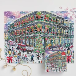Galison Michael Storrings Christmas in New Orleans 1000 Piece Puzzle