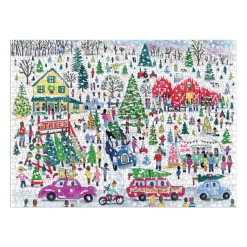 Galison Michael Storrings Christmas Tree Farm 1000 Piece Foil Puzzle