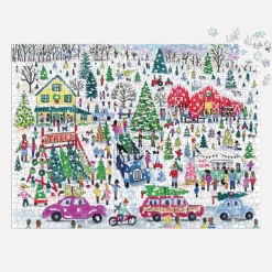 Galison Michael Storrings Christmas Tree Farm 1000 Piece Foil Puzzle