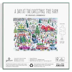 Galison Michael Storrings Christmas Tree Farm 1000 Piece Foil Puzzle