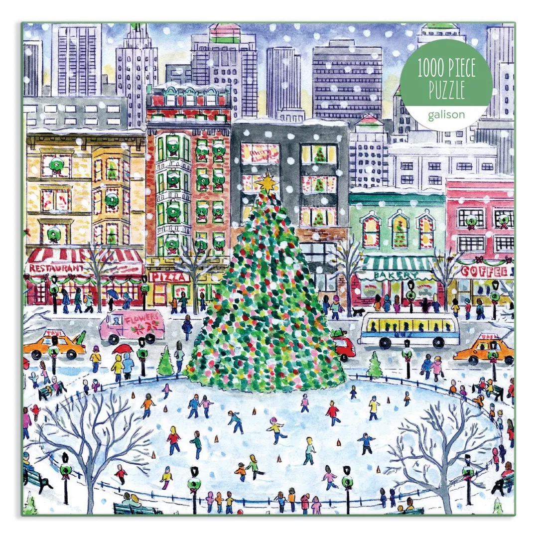 Galison Michael Storrings Christmas in the City 1000 Piece Puzzle